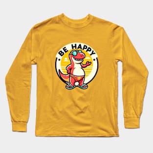 Happy red t-rex Long Sleeve T-Shirt